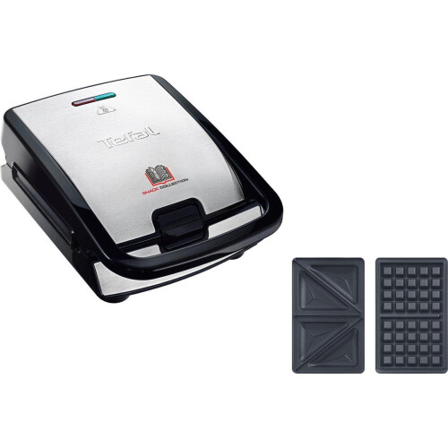 Tefal SW852D - Snack Collection - Tosti- en wafelplaten - Zwart (2 stuks)