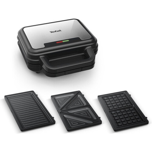 Tefal UltraCompact SW383D - 3in1 Wafel- Tosti-ijzer & Contactgrill - 700W - Zwart