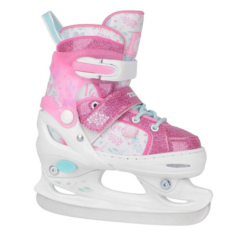 Tempish Ice Sky Girl - Verstelbare Kinderschaatsen - Warme Binnenvoering&Meegroeiende Pasvorm - Wit Roze - Maat EU 30-33