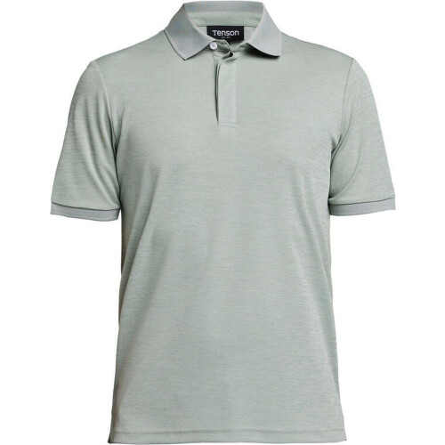 Tenson TXlite Melange Polo - Heren - Sneldrogend - 100% Gerecycled Polyester - Grijsgroen - 4XL Tweedehands