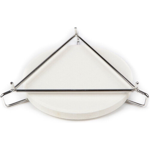 The Bastard - Small - Plate Setter Keramisch met RVS houder - Beige (2 stuks)