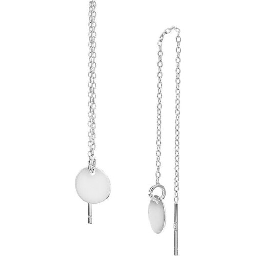 The Jewelry Collection - Doortrekoorbellen - Gerhodineerd zilver 9cm - Zilver