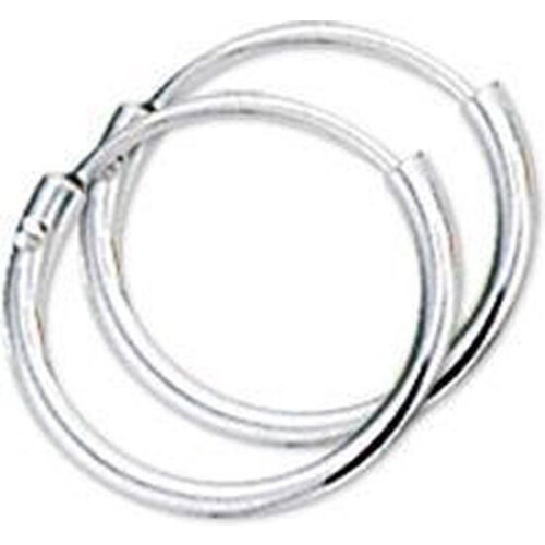 Glams - Oorringen ronde buis - 11 mm - Zilver