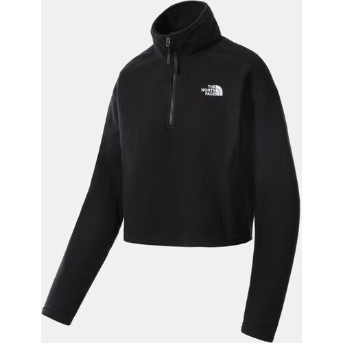 The North Face 100 Glacier Cropped 1/4 zip Fleece Dames Zwart Tweedehands