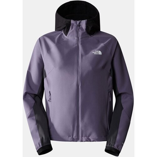 The North Face Athletic Outdoor Hoodie Softshell Jas Dames Paars/Zwart Tweedehands
