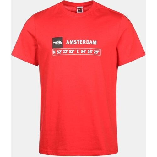 The North Face GPS Tee Amsterdam Shirt Rood/Donkerrood Tweedehands