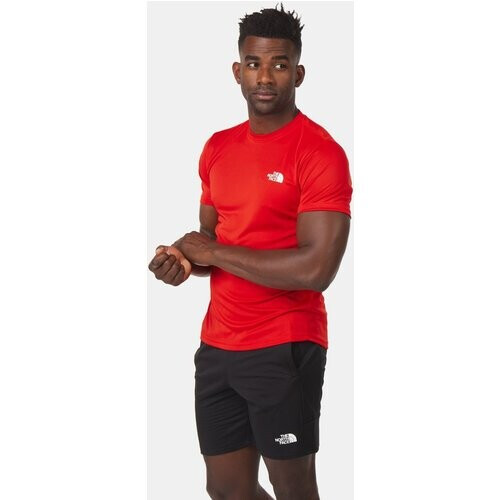 The North Face Reaxion Red Box T-shirt Donkerrood Tweedehands