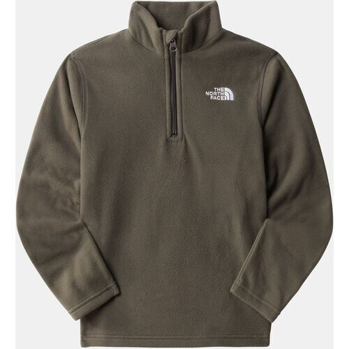 The North Face Teen Glacier 1/4 Zip Fleecetrui Tieners Donkerkaki Tweedehands