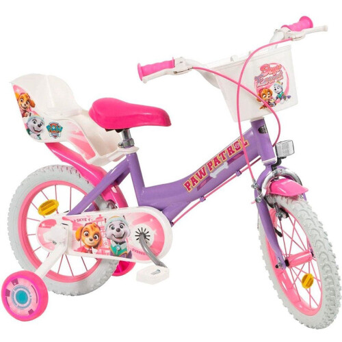 THE PAW PATROL Kinderfiets - 14 Inch - Met zijwieltjes - Meisjes Tweedehands