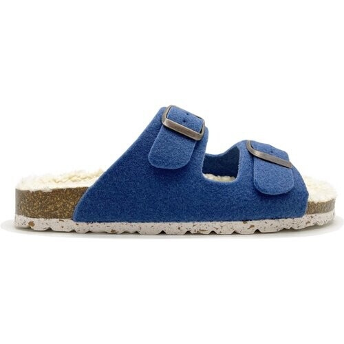 thies 1856 dames vegan Slippers Pluche Blauw Tweedehands
