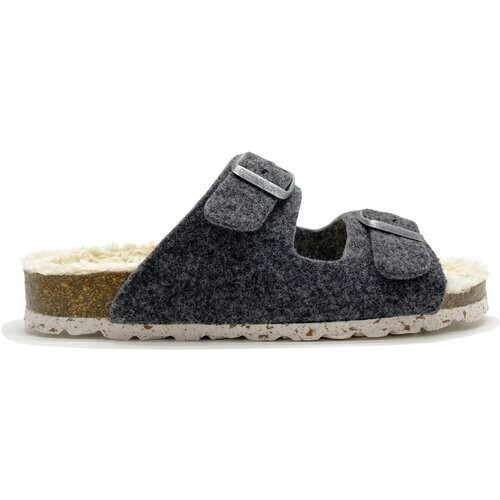 thies 1856 dames vegan Slippers Pluche Donkergrijs Tweedehands