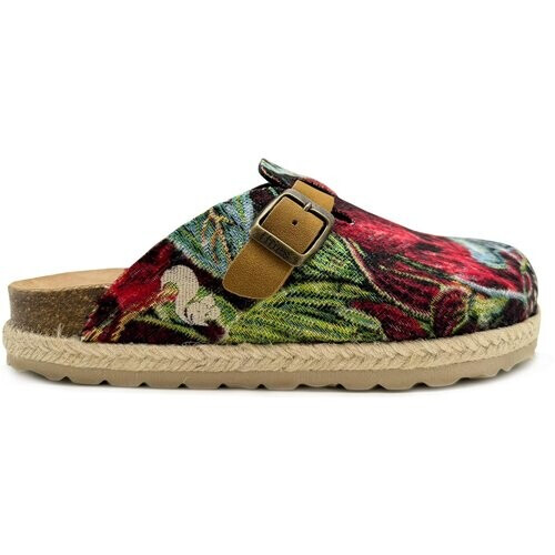 thies dames vegan Klompen Jungle Multicolor Groen Rood Blauw Tweedehands