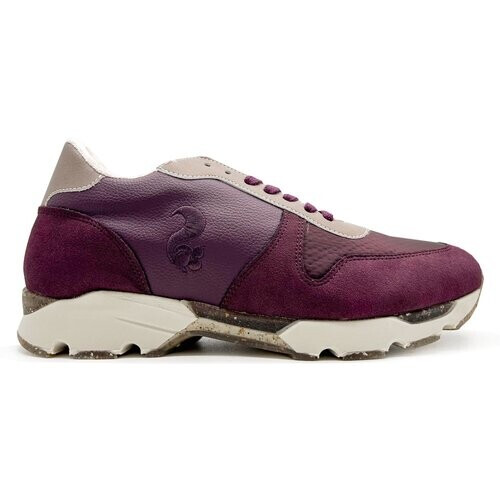 thies dames vegan Runner Sneakers Eco Squirrel Algae Cork Dark Berry Purple Tweedehands