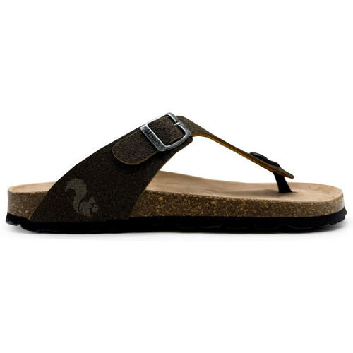 thies dames vegan Sandalen Palm Thong Donkerbruin Tweedehands