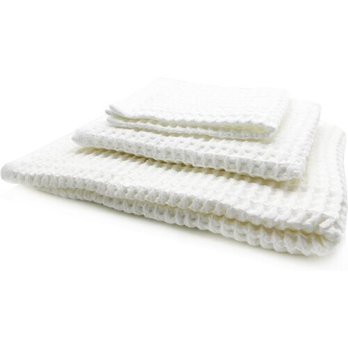 thies unisex vegan Handdoek Washi Matou Waffle Neri Wit Tweedehands