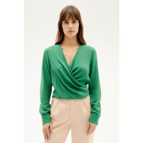 Thinking MU dames vegan Blouse Dione Groen Tweedehands