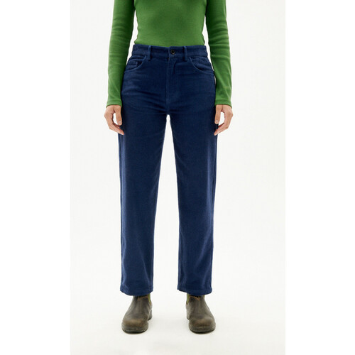 Thinking MU dames vegan Broek Nele Corduroy Blauw Tweedehands