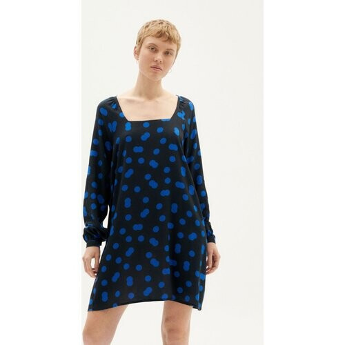 Thinking MU dames vegan Jurk Vera Dots Blauw Tweedehands