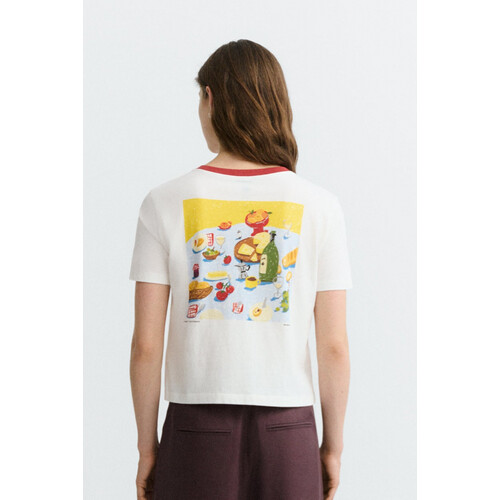Thinking MU dames vegan T-Shirt Zowie Costumbres Wit Tweedehands