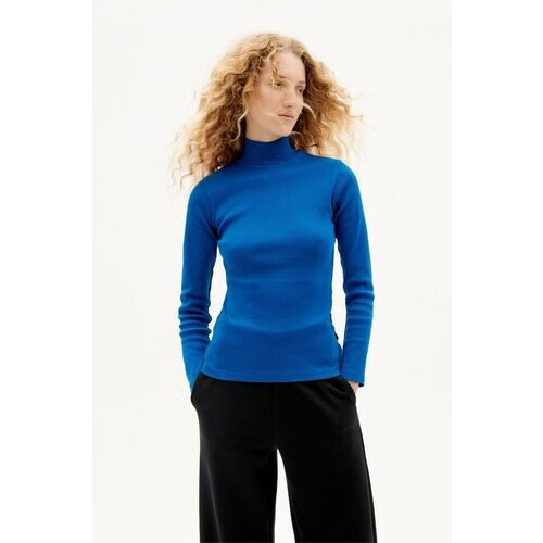 Thinking MU dames vegan Top Aine Rib Blauw Tweedehands