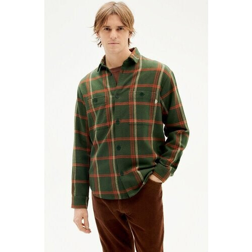 Thinking MU mannen vegan Overshirt Berry Groen Tweedehands