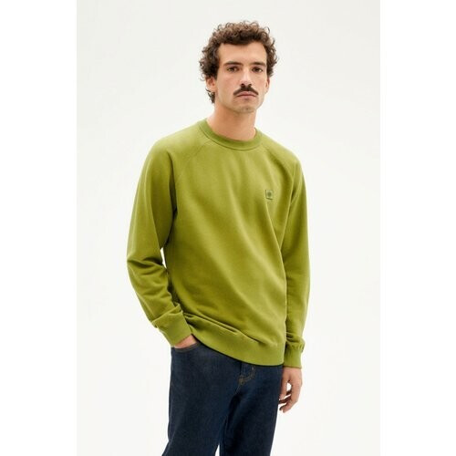 Thinking MU mannen vegan Sweatshirt Zongroen Wit Tweedehands
