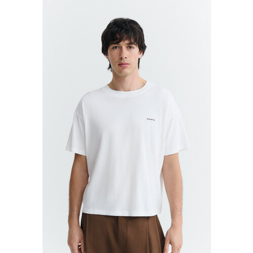 Thinking MU mannen vegan T-Shirt Thinking Caleb Wit Tweedehands