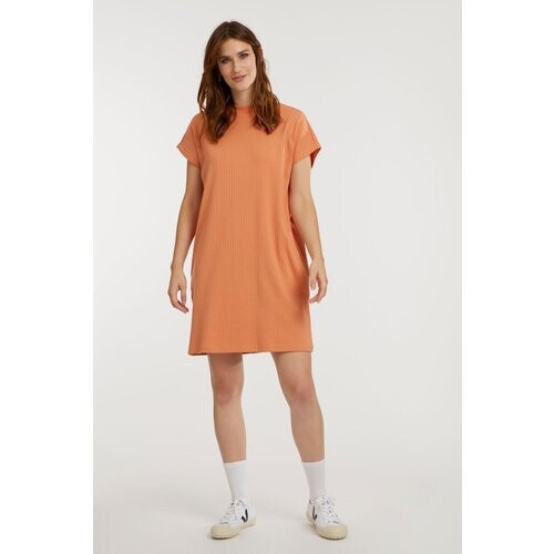 ThokkThokk dames vegan Boxy Shirt Jurk Fazant Oranje Tweedehands