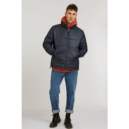 ThokkThokk mannen vegan Omkeerbare Jas Kapok Donker Marineblauw Cinnamon Tweedehands