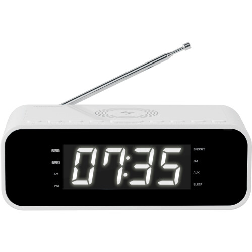 Thomson CR221I - Wekker - FM radio met inductielader - Zwart