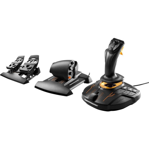 Thrustmaster T16000M FCS Flight Pack - Flight Control Systeem - Joystick Throttle Rudder Pedals - voor PC