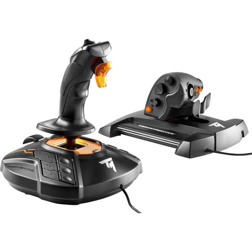 Thrustmaster T.16000M FCS - HOTAS Flightstick met 16 knoppen - Oranje Zwart Tweedehands