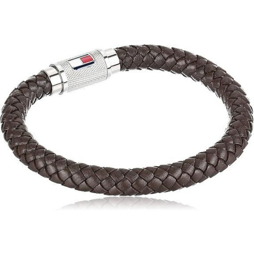Tommy Hilfiger - Herenarmband - Leer - Bruin