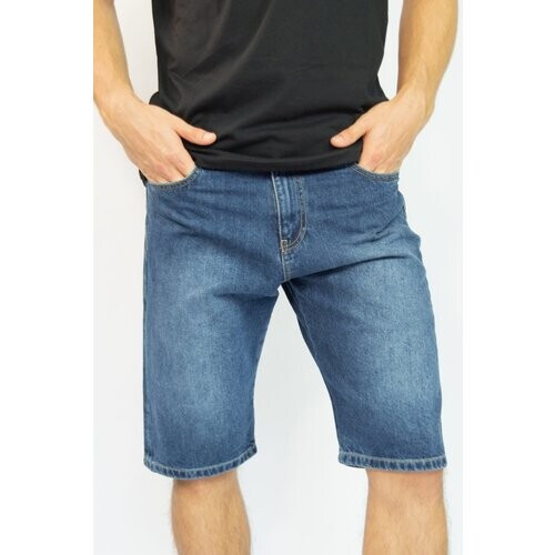 TORLAND mannen vegan Denim Short Shane Mid Indigo Blauw Tweedehands