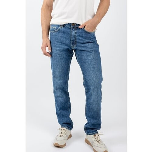 TORLAND mannen vegan Rechte Jeans Samuel Mid Indigo Blauw Tweedehands