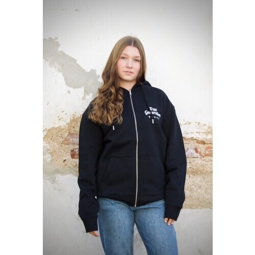 TORLAND mannen vegan Zip-Hoodie Locker Heavy Zwart Tweedehands