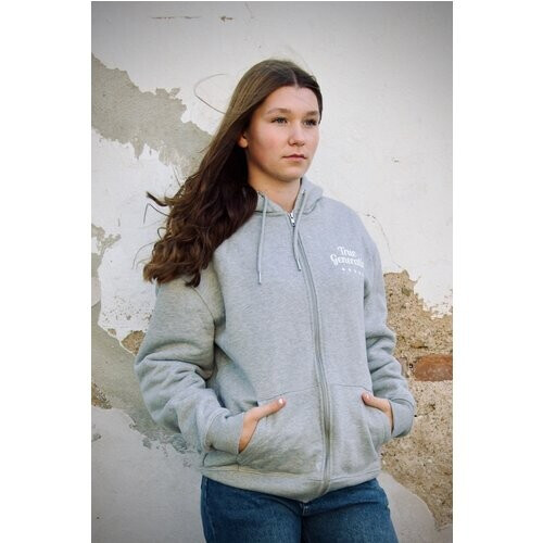 TORLAND mannen vegan Zip Hoodie Locker Zwaar Grijs Tweedehands