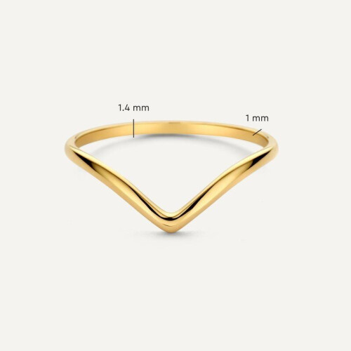 TOV ESSENTIALS - Wishbone Ring - 14 karaat goud - maat 60 Tweedehands