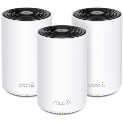 TP-Link Deco XE75 - Mesh Wifi 6E - Tot 670m2 bereik - 5400 Mbps (3-pack) Tweedehands