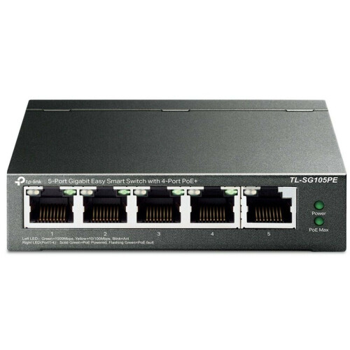 TP-Link TL-SG105PE - Smart Switch - 5 poorten - PoE+