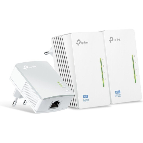 TP-Link TL-WPA4220T - Powerline adapter - AV600 - Wi-Fi kloon toets - (3 stuks)