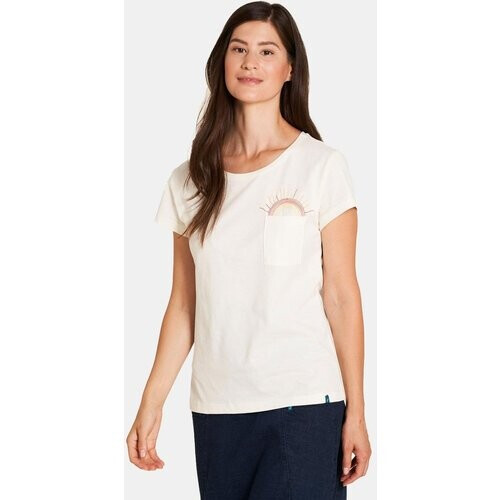 Tranquillo Aus Biobaumwolle T-shirt Dames Gebroken Wit Tweedehands