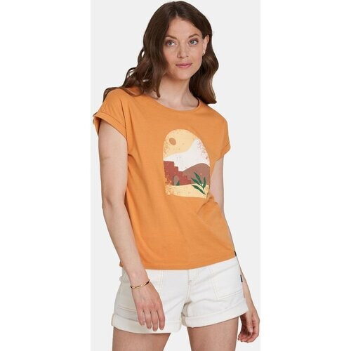 Tranquillo Aus Biobaumwolle T-shirt Dames Oranje Tweedehands