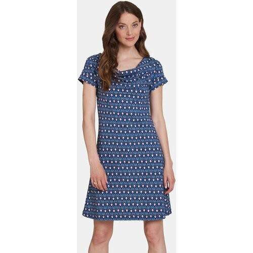 Tranquillo Jersey Jurk Dames Middenblauw/Assorti / Gemengd Tweedehands