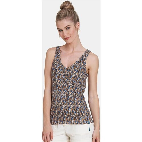 Tranquillo Jersey Top Dames Oranje/Assorti / Gemengd Tweedehands