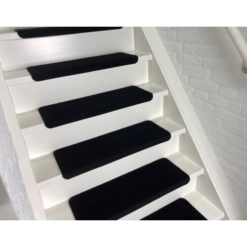 Trapmatten - 15 stuks - Antislip - Diep zwart 65x22x3,5 cm (15 stuks) Tweedehands