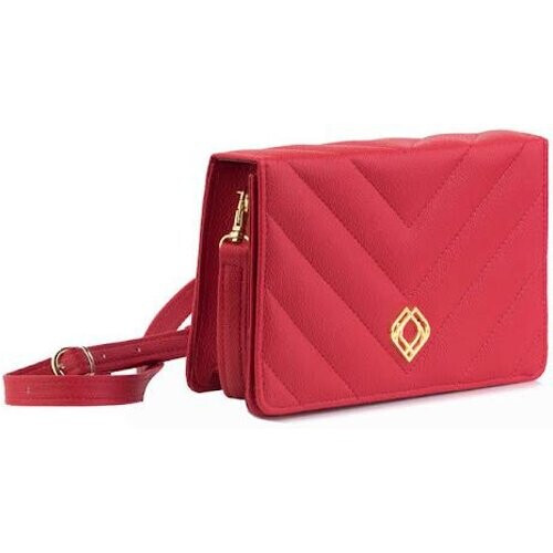 Trashious dames vegan Clutch Appelleer Rood Stitches Tweedehands