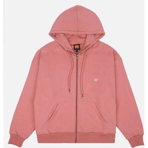Trendsplant dames vegan Biologische Essential Oversized Zip-Hoodie Voor Dames, Rozetroze Tweedehands