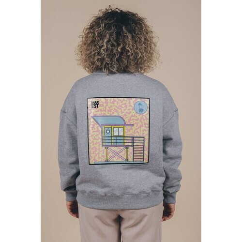 Trendsplant dames vegan Oversized Trui Art Hut Antonyo Marest Sportgrijs Tweedehands