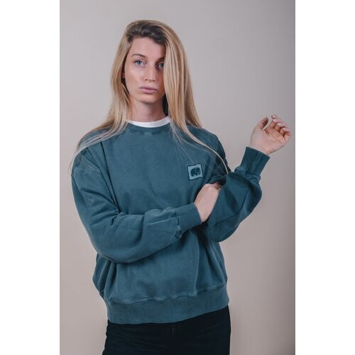 Trendsplant dames vegan Oversized Trui Espliego Elm Green Tweedehands